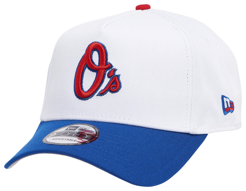 New Era New Era Orioles 9FORTY A-Frame Hat - Adult White/Blue/Red Size One Size
