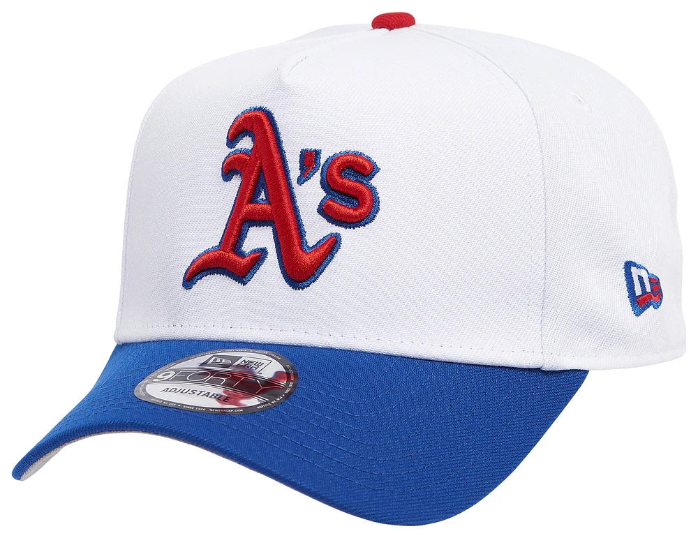 New Era New Era Athletics 9FORTY A-Frame Hat - Adult White/Blue/Red Size One Size
