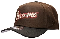 New Era Mens New Era Braves Foam 40th 940 A Frame Cap - Mens Walnut/Black Size One Size