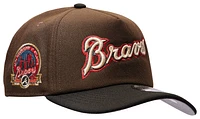 New Era Mens New Era Braves Foam 40th 940 A Frame Cap - Mens Walnut/Black Size One Size