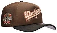 New Era Mens New Era Dodgers Foam 100th Anniversary 940 A Frame Cap - Mens Walnut/Black Size One Size