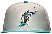 New Era New Era Marlins 10th Anniversary Stone Hat - Adult Gray/Teal Size 7