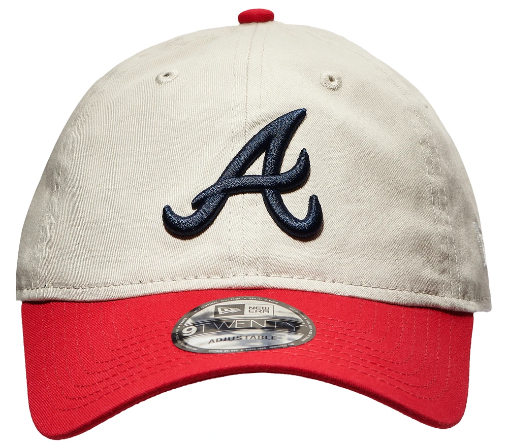 New Era New Era Braves 9Twenty Stone Adjustable Hat - Adult Gray/Red Size One Size