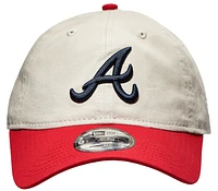 New Era New Era Braves 9Twenty Stone Adjustable Hat - Adult Gray/Red Size One Size