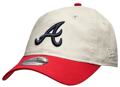 New Era New Era Braves 9Twenty Stone Adjustable Hat - Adult Gray/Red Size One Size