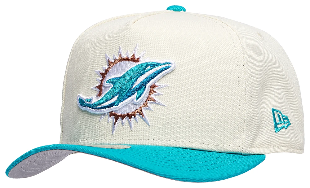 New Era New Era Dolphins 9Fifty A-Frame Curve 91 - Adult Tan/Teal Size One Size