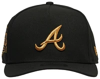 New Era New Era Braves 950AF Curve 50th Anniversary Cap - Adult Black/Gold Size One Size