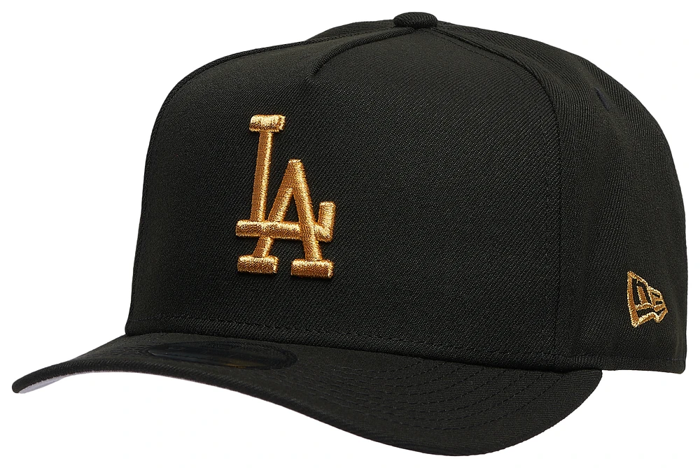 New Era New Era Dodgers 950AF Curve 50th Anniversary Cap - Adult Black/Gold Size One Size