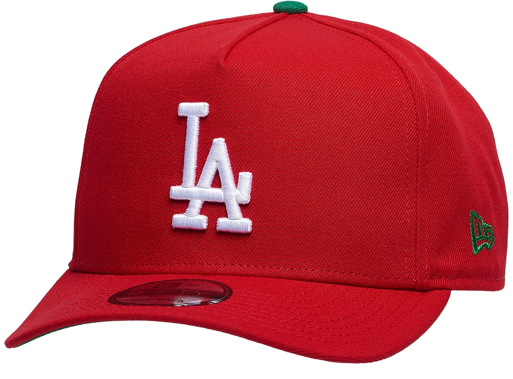 New Era Mens New Era Dodgers 950 A Frame World Series Curve Cap - Mens Scarlet/Kelly Size One Size