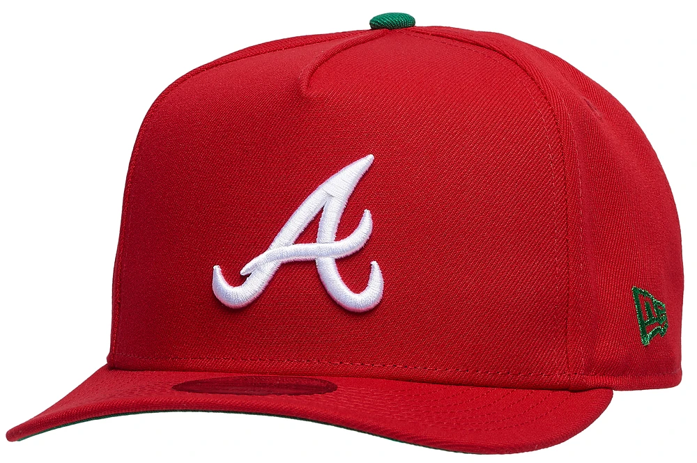 New Era Mens New Era Braves 950 A Frame 40th Curve Cap - Mens Scarlet/Kelly Size One Size