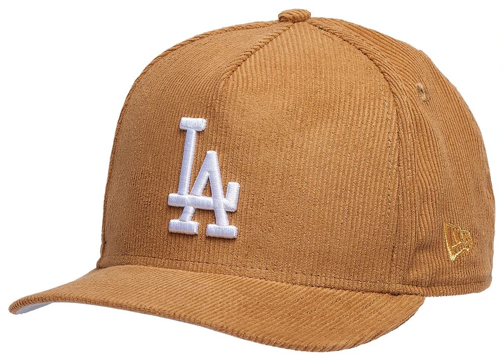 New Era Mens New Era Dodgers 950 A Frame 50th Anniversary Curve Cap - Mens Wheat/Cord Size One Size