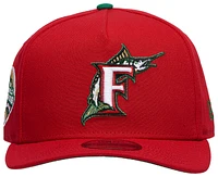 New Era Mens New Era Marlins 950 A Frame 2003 World Series Curve Cap - Mens Scarlet/Kelly Size One Size