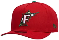 New Era Mens New Era Marlins 950 A Frame 2003 World Series Curve Cap - Mens Scarlet/Kelly Size One Size