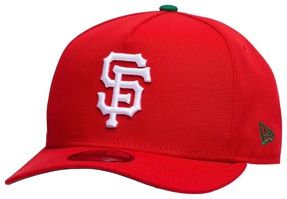 New Era Mens New Era Giants 950 A Frame 25th Curve Cap - Mens Scarlet/Kelly Size One Size