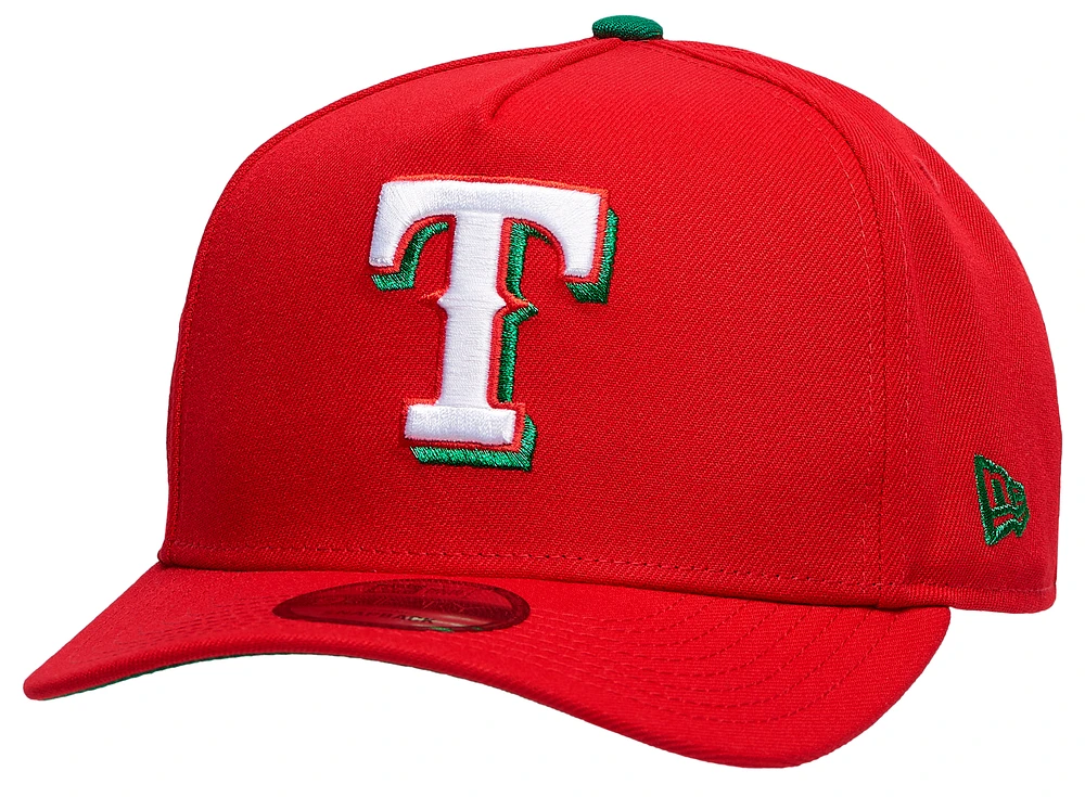 New Era Mens New Era Rangers 950 A Frame TS Curve Cap - Mens Scarlet/Kelly Size One Size