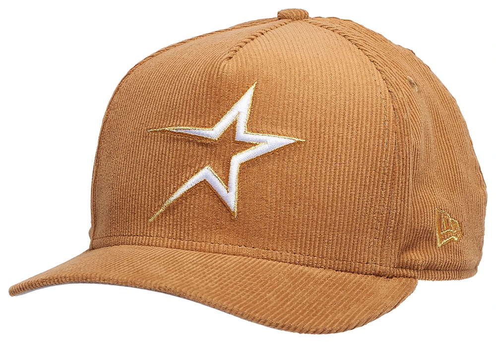 New Era Mens New Era Astros 950 A Frame 45th Curve Cap - Mens Cord/Wheat Size One Size