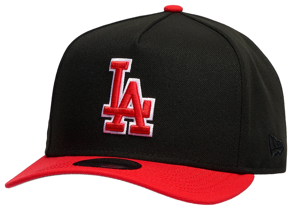 New Era Mens New Era Dodgers 950 A Frame 40th Cap - Mens Black/Federal Red Size One Size