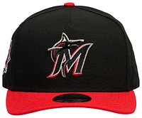 New Era Mens New Era Marlins 950 A Frame 30th Curve Cap - Mens Black/Federal Red Size One Size