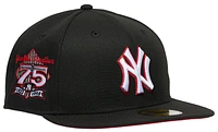 New Era Mens New Era Yankees 5950 75th Anniversary Yankee Stadium Cap - Mens Red/Black Size 7