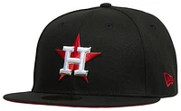 New Era Mens New Era Astros 5950 50th Anniversary Cap - Mens Black/Red Size 7