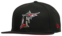 New Era Mens New Era Marlins 5950 World Series 97 Cap - Mens Black/Red Size 7