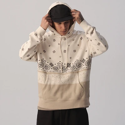 LCKR Mens Based Fleece Pullover Hoodie - White