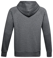 Under Armour Mens Under Armour Rival Fleece LC Logo Full-Zip Hoodie - Mens Pitch Gray Lt Hthr/Onyx White Size S
