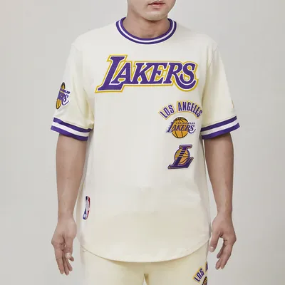 Pro Standard Lakers Double Knit Retro Classic T-Shirt  - Men's