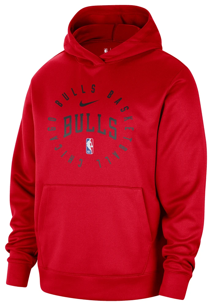 Nike Mens Chicago Bulls Dri-FIT Spotlight Pullover Hoodie - Red/Black