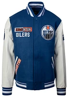 Pro Standard NHL Oilers Varsity Jacket  - Men's