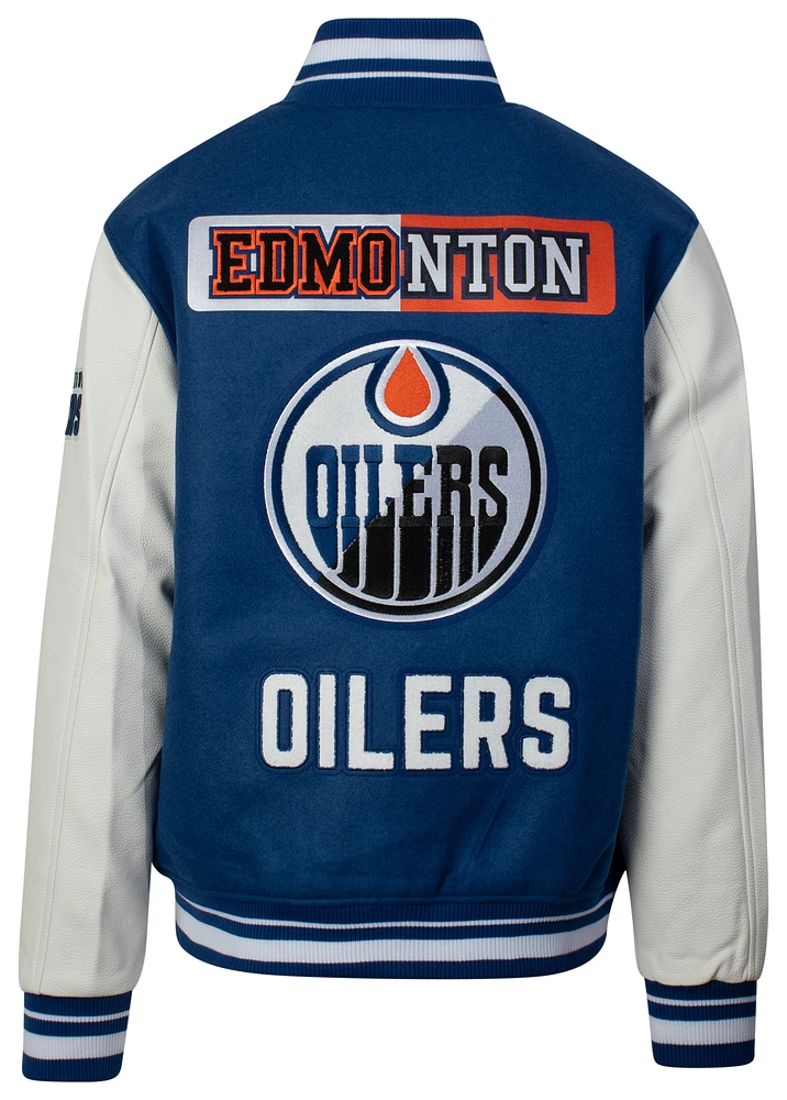 Pro Standard NHL Oilers Varsity Jacket  - Men's