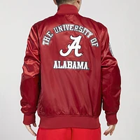 Pro Standard Mens Pro Standard Alabama Classic Satin Jacket - Mens Cardinal/White Size XL