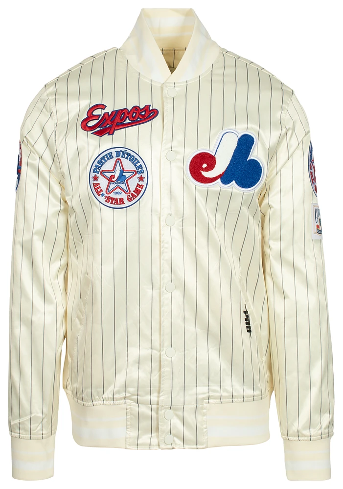 Pro Standard MLB MTL Pinstripe Satin Jacket  - Men's