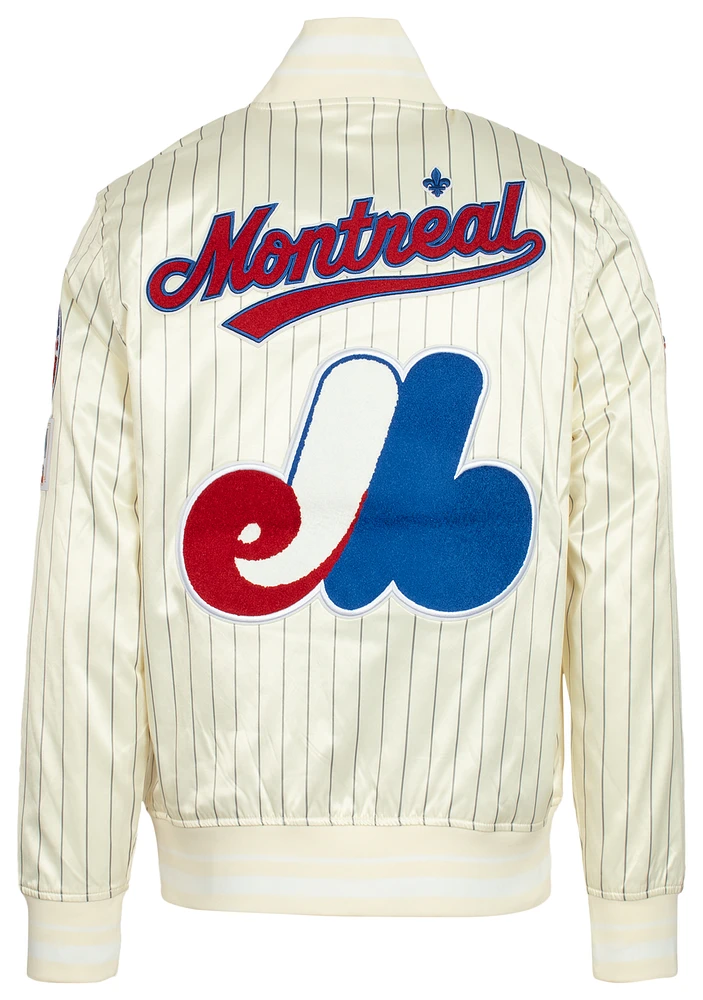 Pro Standard MLB MTL Pinstripe Satin Jacket  - Men's