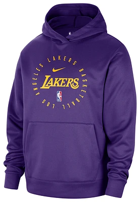 Nike Mens Los Angeles Lakers Dri-FIT Spotlight Pullover Hoodie - Purple/Yellow