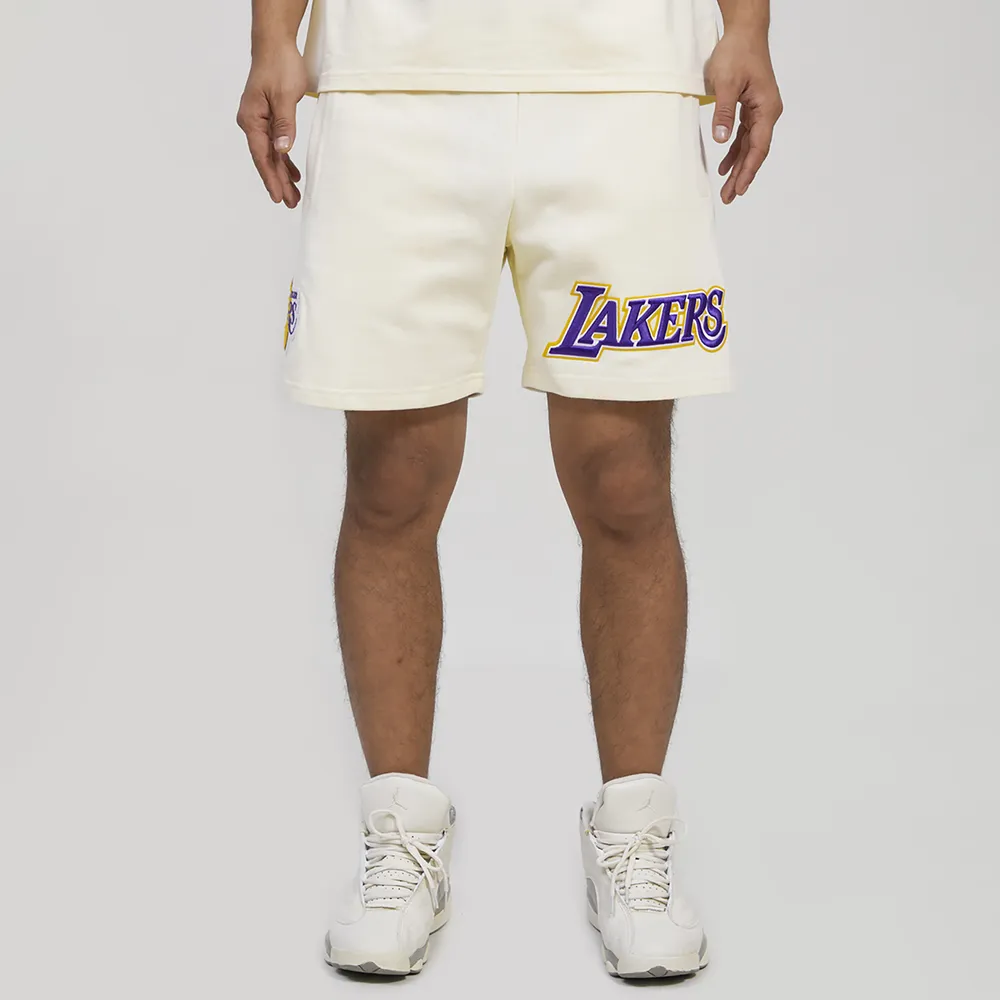 Pro Standard Lakers Fleece Classic Retro Shorts  - Men's