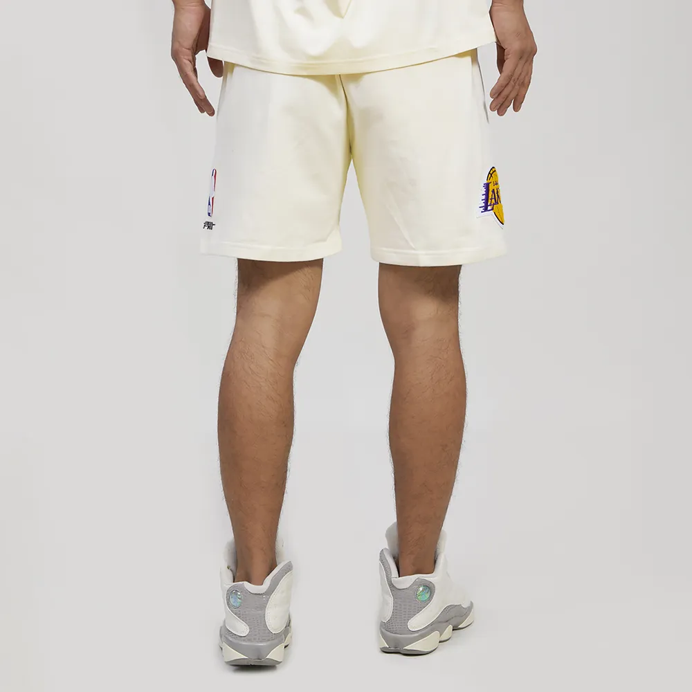 Pro Standard Lakers Fleece Classic Retro Shorts  - Men's