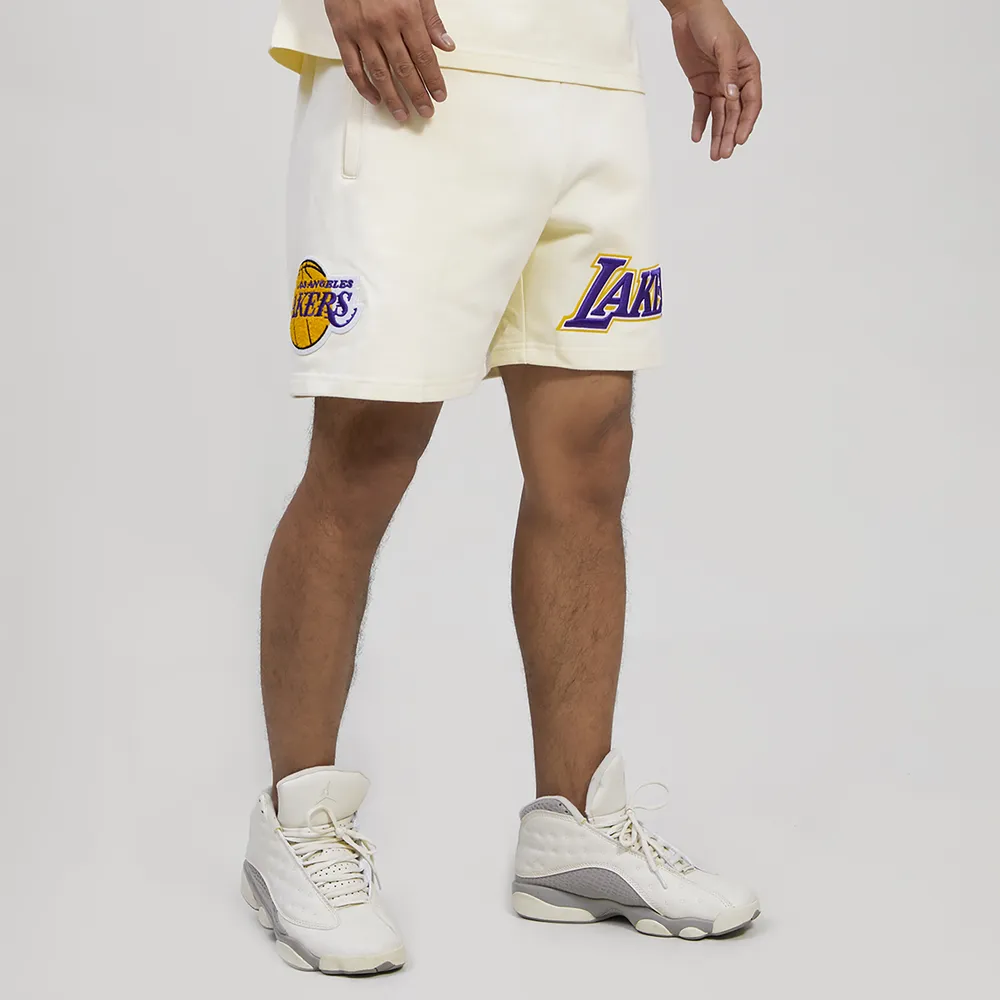 Pro Standard Lakers Fleece Classic Retro Shorts  - Men's