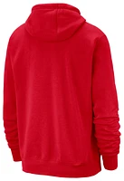 Nike Mens Toronto Raptors Club Pullover Fleece Hoodie - Red/Black