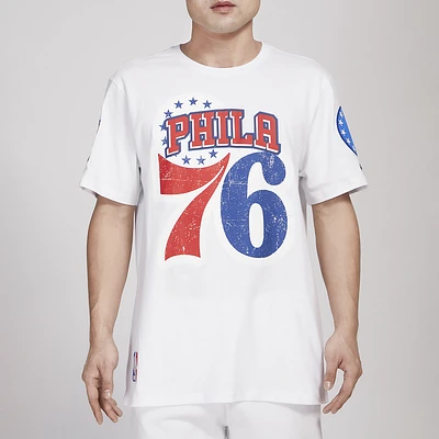 Pro Standard Mens 76ers Crackle SJ T-Shirt - White