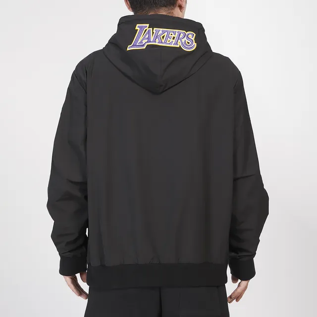 Pro Standard Lakers Woven Hybrid Full Zip Hoodie - Men's