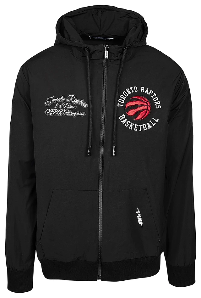 Pro Standard Raptors Woven Hybrid Full Zip Hoodie - Men's