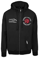 Pro Standard Raptors Woven Hybrid Full Zip Hoodie  - Men's