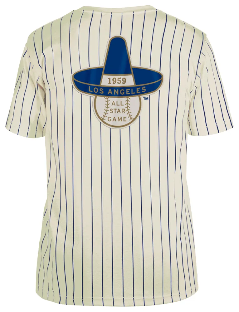 New Era Dodgers NE Men's Throwback Pinstripe Tee