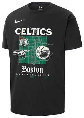 Nike Mens Boston Celtics Nike Celtics Courtside OG Content Max 90 T-Shirt - Mens Black/Green Size XS