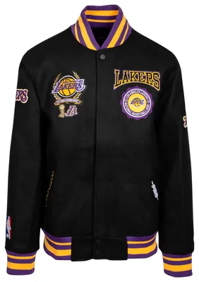 Los Angeles Lakers Pro Standard Wool Varsity Jacket - Mens Purple/Black/Yellow