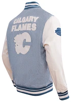 Pro Standard Flames Varsity Blues Denim Jacket  - Men's