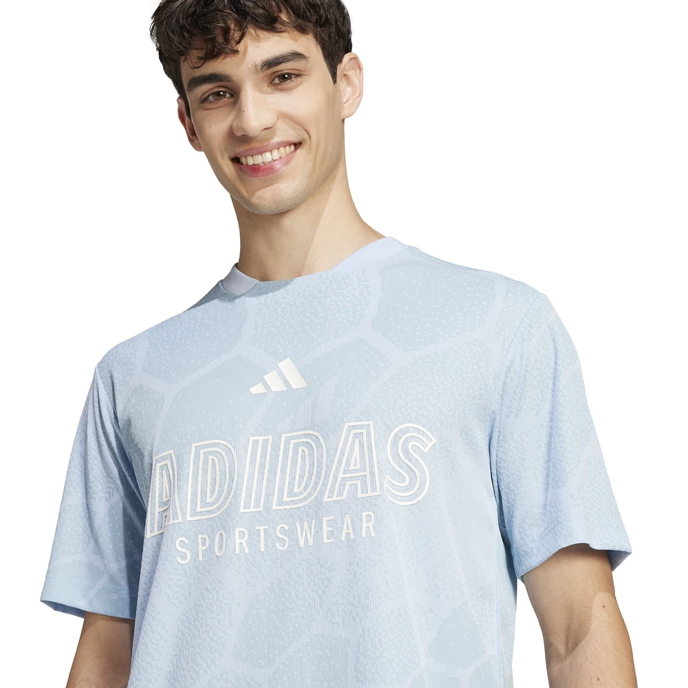 adidas Tiro Short Sleeve Jacquard Jersey  - Men's