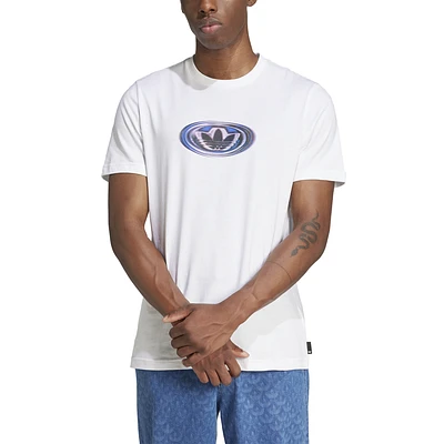 adidas Originals Mens 90s Swirl Logo T-Shirt - Blue/White