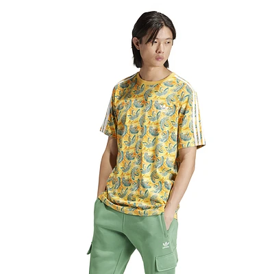 adidas Mens Summer All Over Print T-Shirt - Semi Spark/Semi Spark